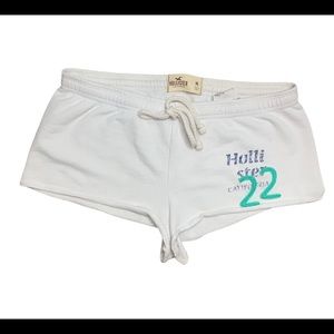 Hollister white fleece booty shorts M
